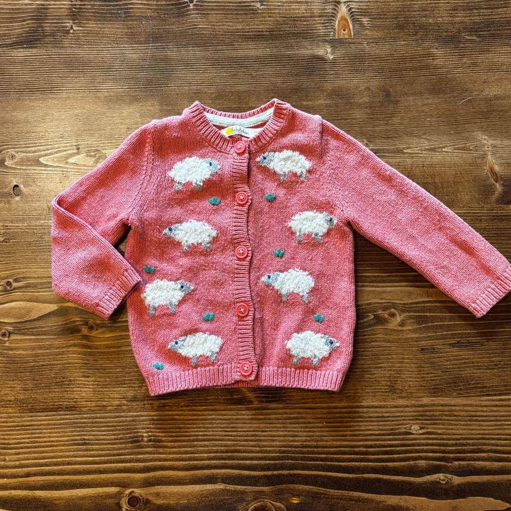 Baby Boden Charming Pink Sheep Sweater